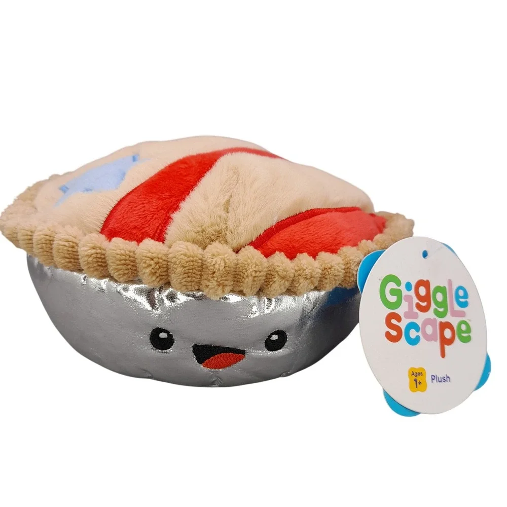 Giggle Scape Patriotic Cherry Pie Plush Toy Silver Red Blue Star New with Tags